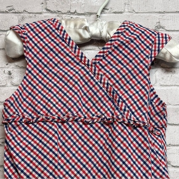 Fun to the 4th Size 3T Dress Patriotic USA Red White & Blue Checked July 4th - Picture 3 of 12
